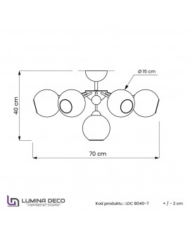 LAMPA SUFITOWA PLAFON ZŁOTY DEVOLI W7 LUMINA DECO