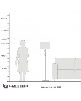 LAMPA PODŁOGOWA STOJĄCA CZARNO-MOSIĘŻNA AZZARIA LUMINA DECO