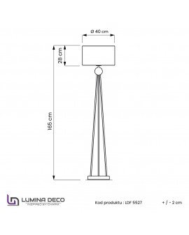 LAMPA PODŁOGOWA STOJĄCA CZARNO-ZŁOTA BELFORTE LUMINA DECO