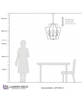 NOWOCZESNA LAMPA WISZĄCA CHROMOWANA Z CZARNYMI ABAŻURAMI MONTERO