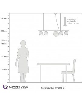 NOWOCZESNA LAMPA WISZĄCA CHROMOWANA BARISTICA W5 LUMINA DECO