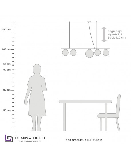 NOWOCZESNA LAMPA WISZĄCA CHROMOWANA BARISTICA W5 LUMINA DECO