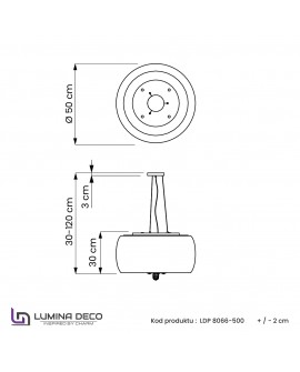 NOWOCZESNA LAMPA WISZĄCA TOSSO D50 CLEAR