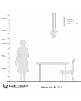 LAMPA WISZĄCA LOFT POTRÓJNA CZARNA ROCHERRO TRIO