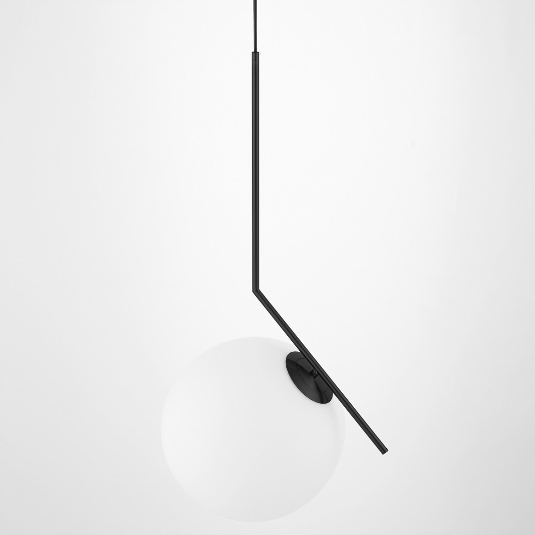 LAMPA WISZĄCA NOWOCZESNA CZARNA BIAŁA KULA SORENTO 30 LUMINA DECO
