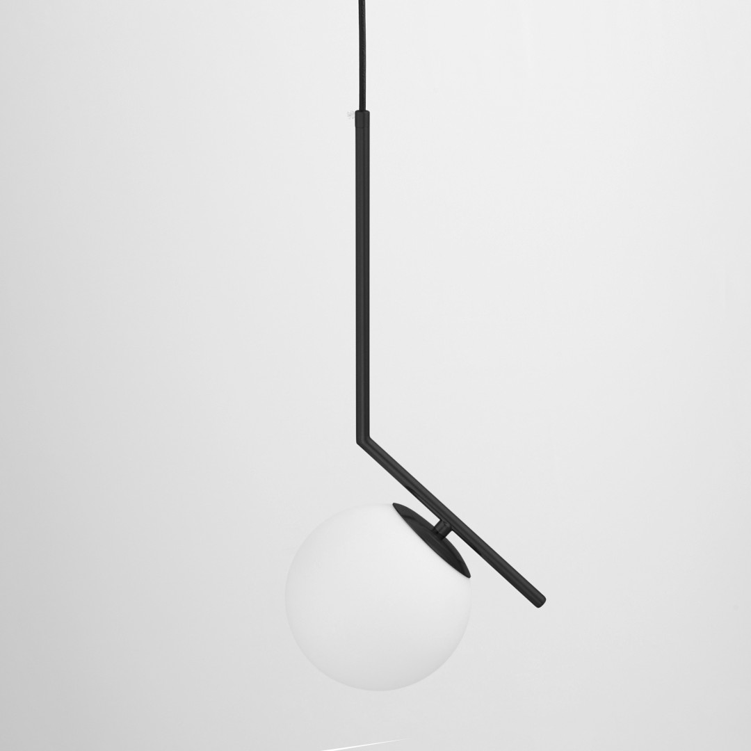 lampa wisząca czarna biała kula sorento 15 lumina deco detale klosza