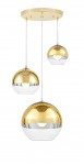 LAMPA WISZĄCA NOWOCZESNA ZŁOTA VERONI TRIO LUMINA DECO