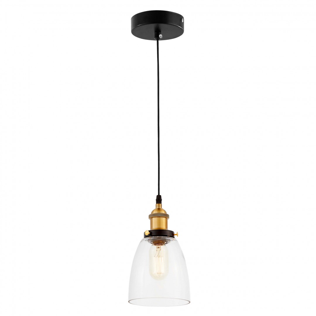 lampa wisząca loft fabi w1 lumina deco packshot front złoty klosz