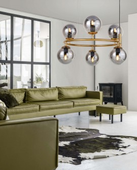 LAMPA WISZĄCA MOSIĘŻNA NOWOCZESNA CEREDO W6 LUMINA DECO