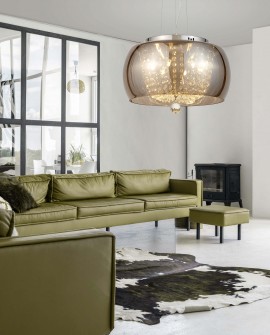 NOWOCZESNA LAMPA WISZĄCA DISPOSA CHROM D40 LUMINA DECO