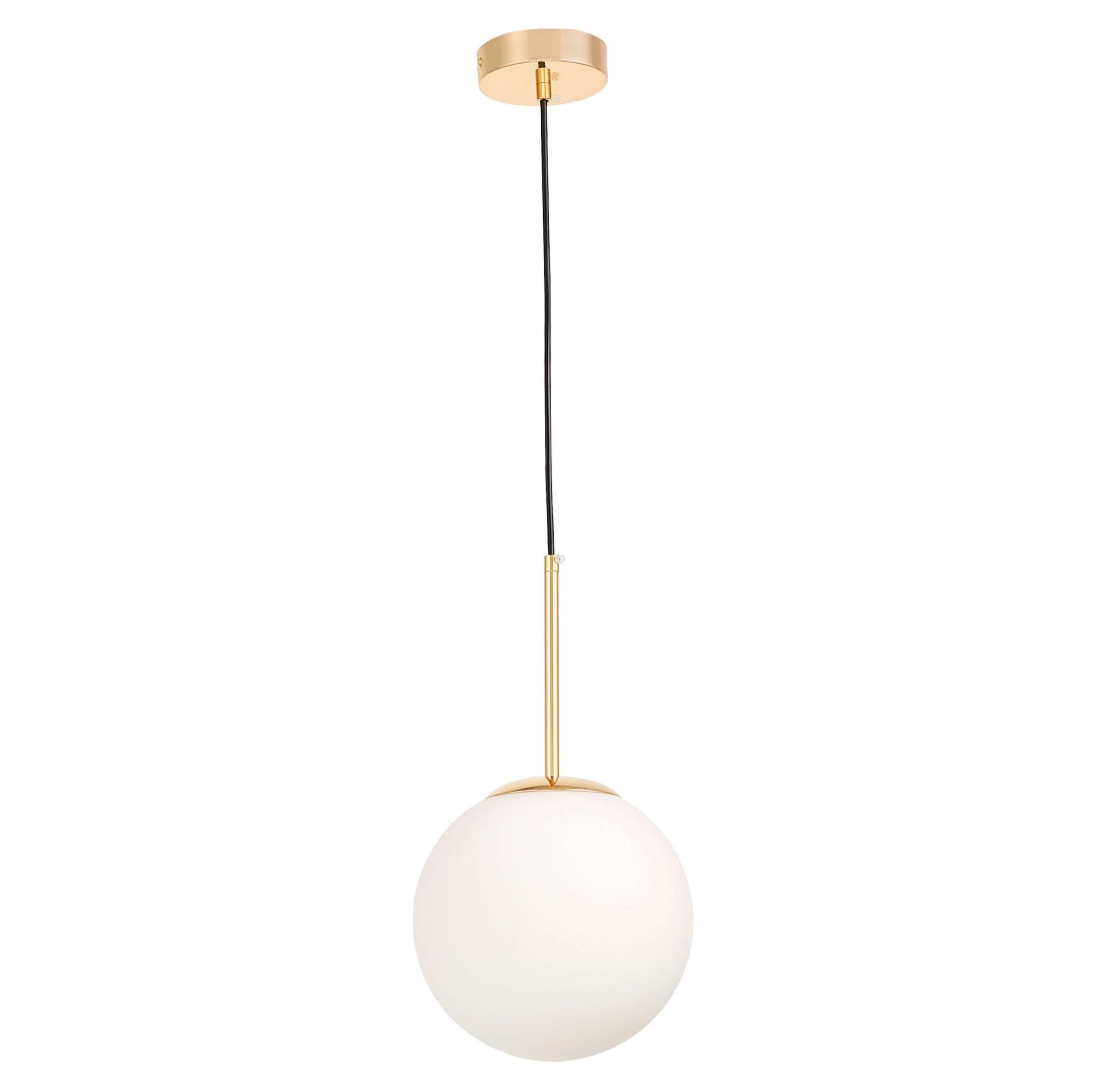 LAMPA WISZĄCA NOWOCZESNA ZŁOTA BIAŁA KULA FREDICA 20 LUMINA DECO