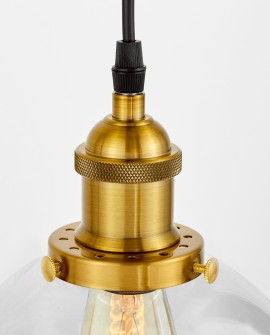 LAMPA WISZĄCA SUFITOWA LOFT MOSIĘŻNA NAVARRO W1 LUMINA DECO