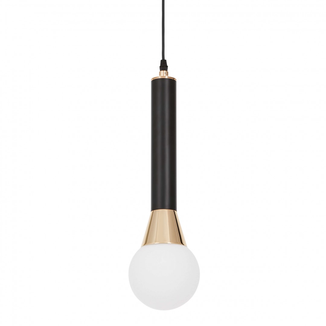 LAMPA WISZĄCA SUFITOWA NOWOCZESNA CZARNO-ZŁOTA FOLINO W1 LUMINA DECO