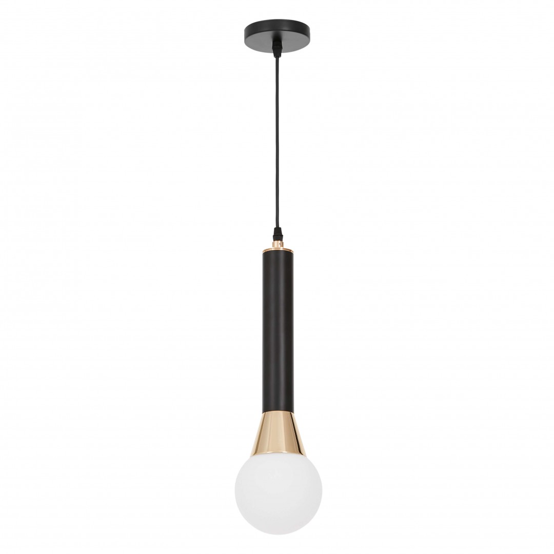 LAMPA WISZĄCA SUFITOWA NOWOCZESNA CZARNO-ZŁOTA FOLINO W1 LUMINA DECO