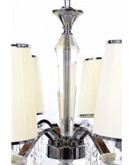 KLASYCZNY ŻYRANDOL KRYSZTAŁOWY KREMOWY ALESSIA W4