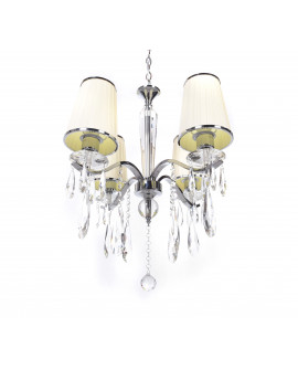 KLASYCZNY ŻYRANDOL KRYSZTAŁOWY KREMOWY ALESSIA W4