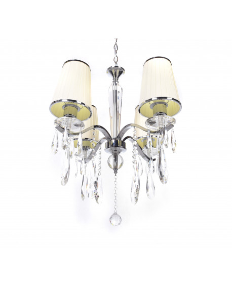 KLASYCZNY ŻYRANDOL KRYSZTAŁOWY KREMOWY ALESSIA W4