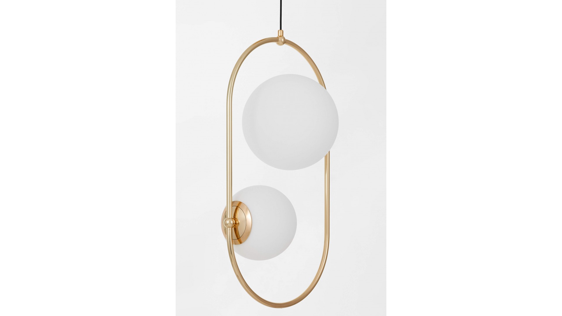 LAMPA WISZĄCA SUFITOWA PODWÓJNA NOWOCZESNA ZŁOTA PANARI LUMINA DECO
