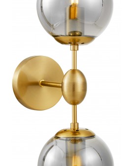 KINKIET LAMPA ŚCIENNA LOFT ZŁOTO SZCZOTKOWANE DYMIONA ZODIAK W2 LUMINA DECO