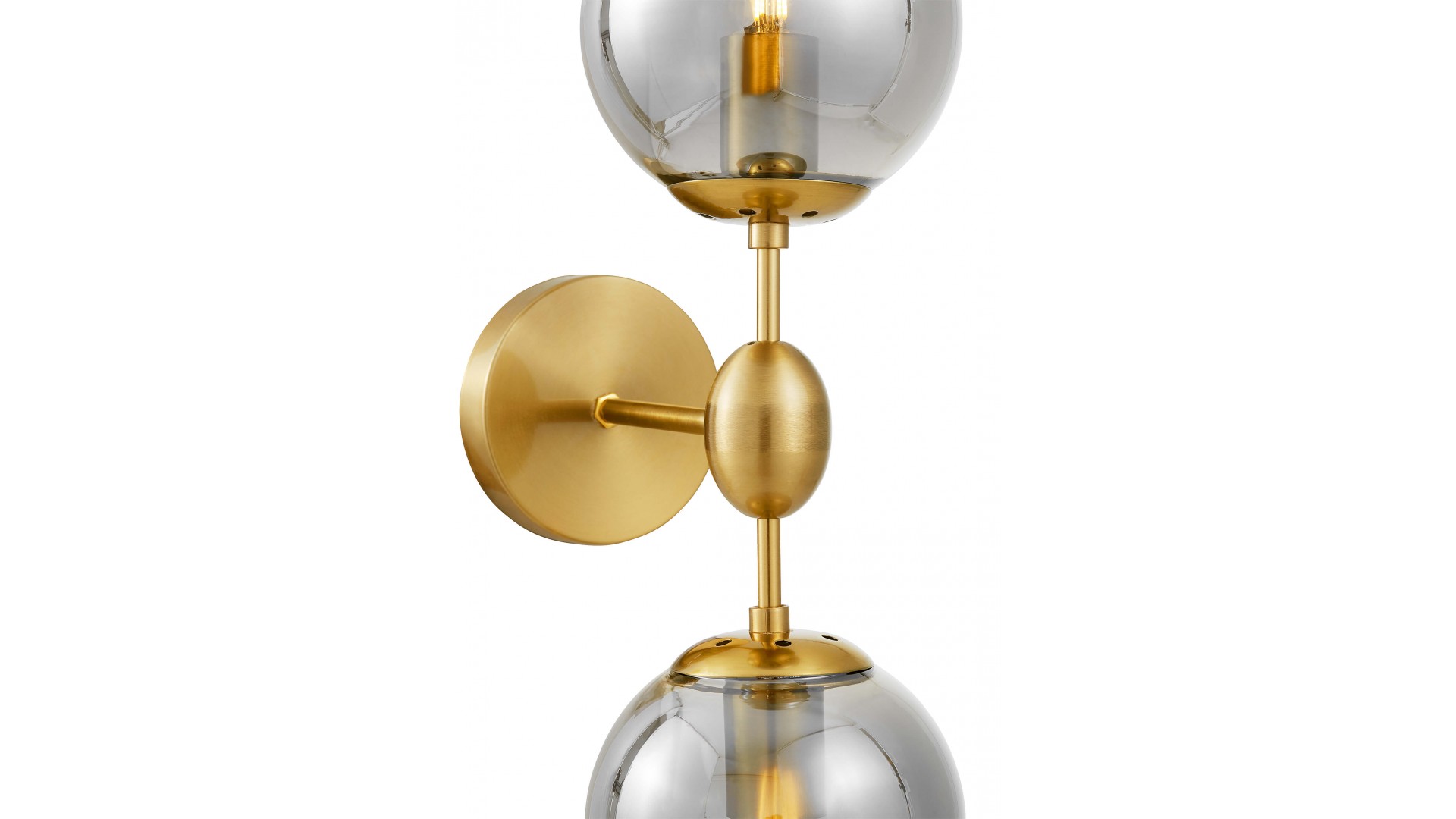 KINKIET LAMPA ŚCIENNA LOFT ZŁOTO SZCZOTKOWANE DYMIONA ZODIAK W2 LUMINA DECO