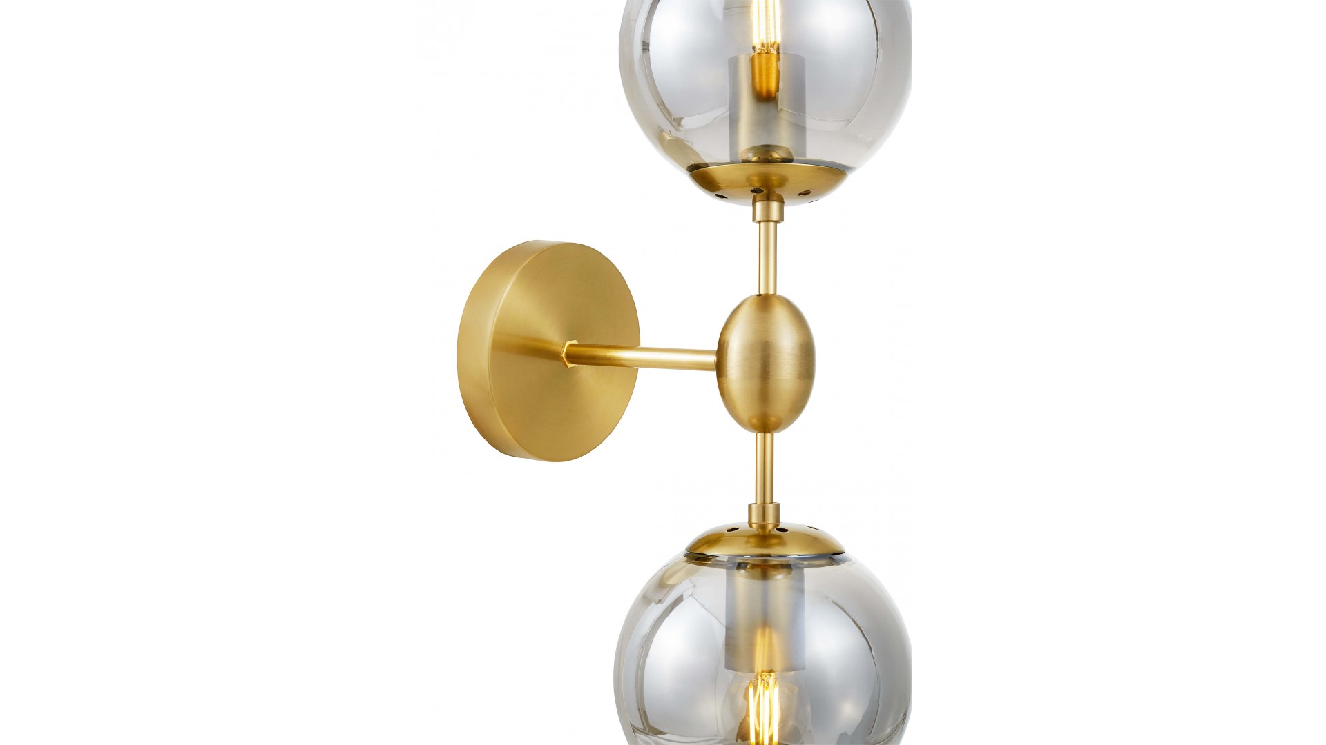 KINKIET LAMPA ŚCIENNA LOFT ZŁOTO SZCZOTKOWANE DYMIONA ZODIAK W2 LUMINA DECO