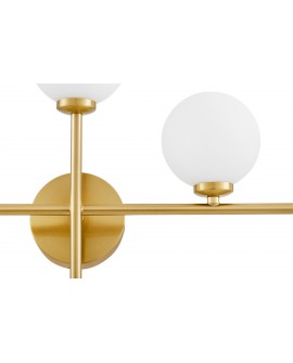 kinkiet lampa scienna nowoczesny złoty szczotkowany biale kule marsiada prawa 2 lumina deco