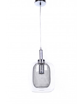 LAMPA WISZĄCA NOWOCZESNA SREBRNA BESSA LUMINA DECO