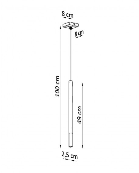 Lampa wisząca MOZAICA 1 czarny/miedź Sollux SL.0888