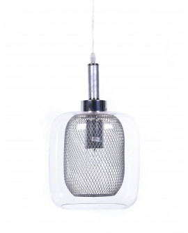 LAMPA WISZĄCA NOWOCZESNA SREBRNA BESSA LUMINA DECO