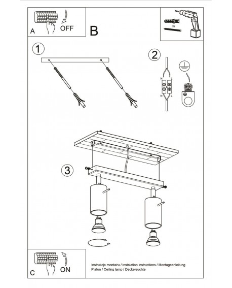 Plafon RING 2 biały Sollux SL.0088