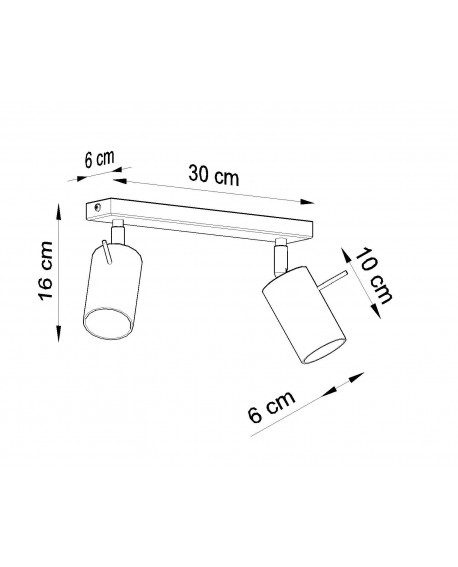 Plafon RING 2 czarny Sollux SL.0092