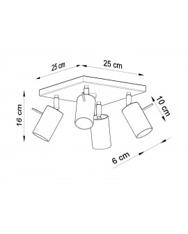 Plafon RING 4 biały Sollux SL.0090