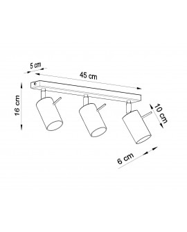 Plafon RING 3L czarny Sollux SL.0093