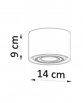 Plafon BASIC 1 beton Sollux SL.0881