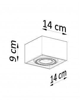 Plafon QUATRO 1 beton Sollux SL.0883