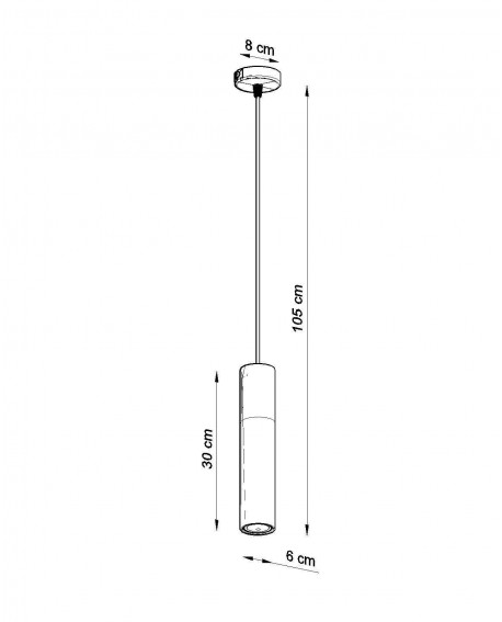 Lampa wisząca BORGIO 1 biały Sollux SL.0647