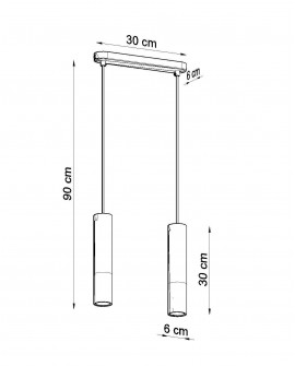 Lampa wisząca BORGIO 2 biały Sollux SL.0648