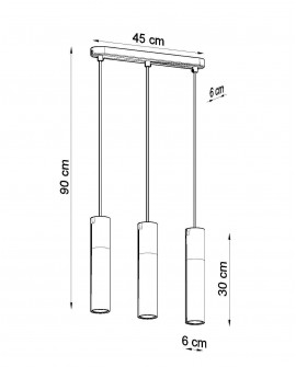 Lampa wisząca BORGIO 3L biały Sollux SL.0649