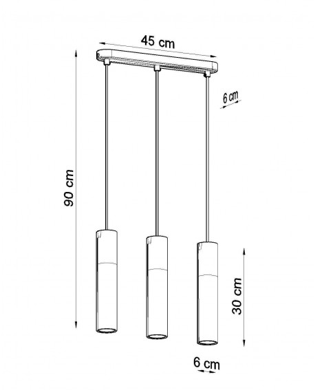 Lampa wisząca BORGIO 3L biały Sollux SL.0649