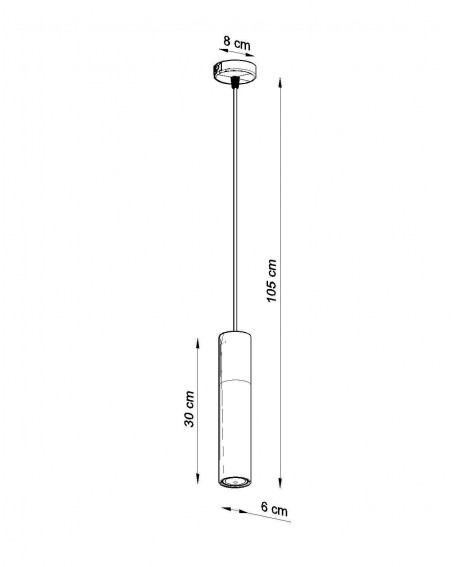 Lampa wisząca BORGIO 1 czarny Sollux SL.0650