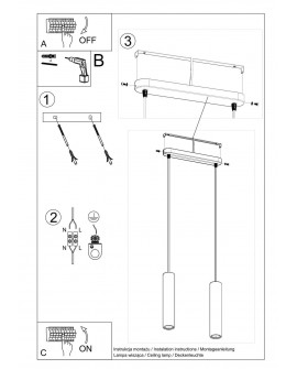 Lampa wisząca LUVO 2 Sollux SL.0654