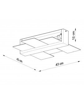 Plafon FENIKS 2 naturalne drewno Sollux SL.0076