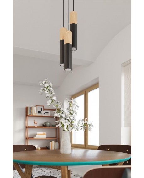 Lampa wisząca PABLO czarna Sollux SL.0632