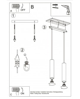 Lampa wisząca LINO 2 Sollux SL.0637