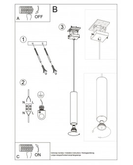 Lampa wisząca LINO 1 Sollux SL.0636