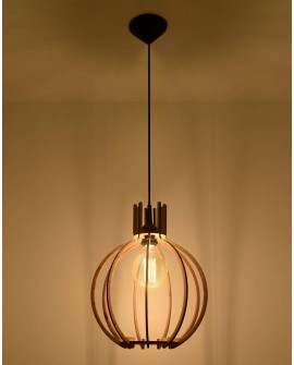 Lampa wisząca ARANCIA naturalne drewno Sollux SL.0391