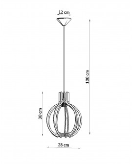 Lampa wisząca ARANCIA naturalne drewno Sollux SL.0391