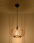 Lampa wisząca MANDELINO naturalne drewno Sollux SL.0392