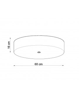 Plafon SKALA 60 czarny Sollux SL.0810