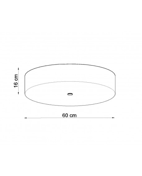 Plafon SKALA 60 czarny Sollux SL.0810